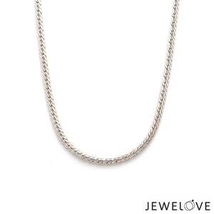 Jewelove™ Chains 2.75mm Japanese Platinum Designer Cuban Chain for Men JL PT CH 1256-A