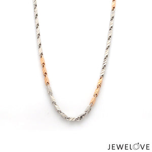 Jewelove™ Chains 18 inches 2.75mm Japanese Platinum Rose Gold Chain JL PT CH 1262