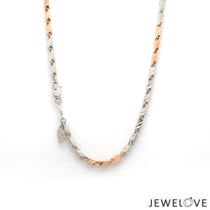 Jewelove™ Chains 18 inches 2.75mm Japanese Platinum Rose Gold Chain JL PT CH 1262