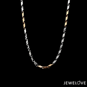 Jewelove™ Chains 18 inches 2.75mm Japanese Platinum Rose Gold Chain JL PT CH 1262