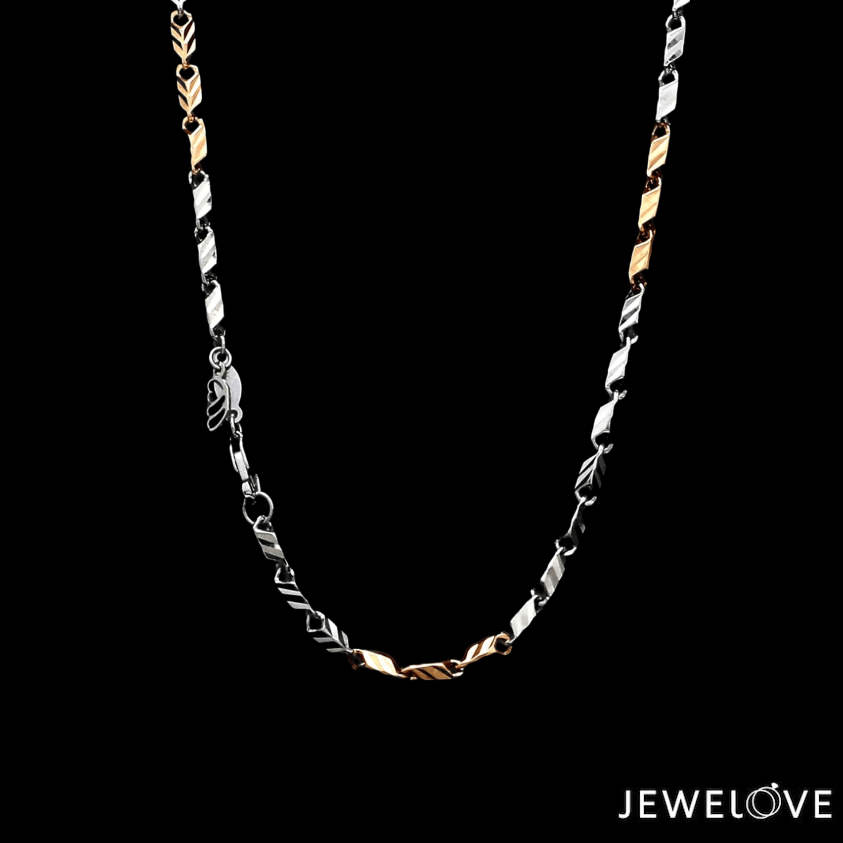 Jewelove™ Chains 18 inches 2.75mm Japanese Platinum Rose Gold Chain JL PT CH 1262