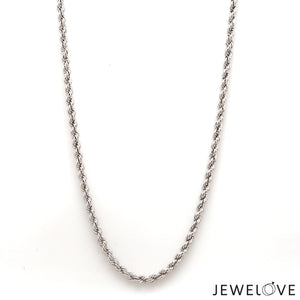 Jewelove™ Chains 2.75mm Platinum Rope Chain for Men JL PT CH 903-B