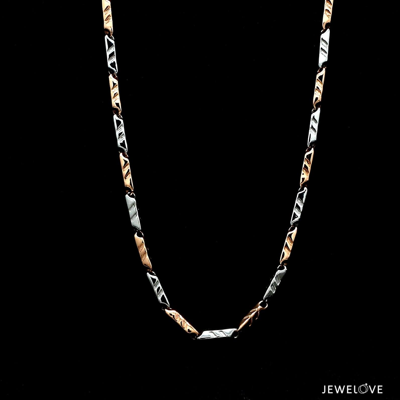 Jewelove™ Chains 2.75mm Platinum Rose Gold Links Chain for Men JL PT CH 1286