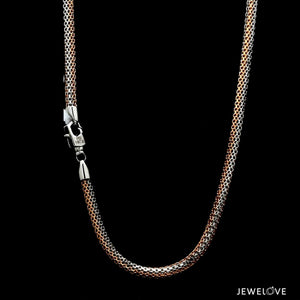 Jewelove™ Chains 2.75mm Platinum & Rose Gold Round Chain for Men JL PT CH 1290