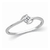 Jewelove™ Rings 2 Diamond Platinum Ring for Girls SJ PTO 301