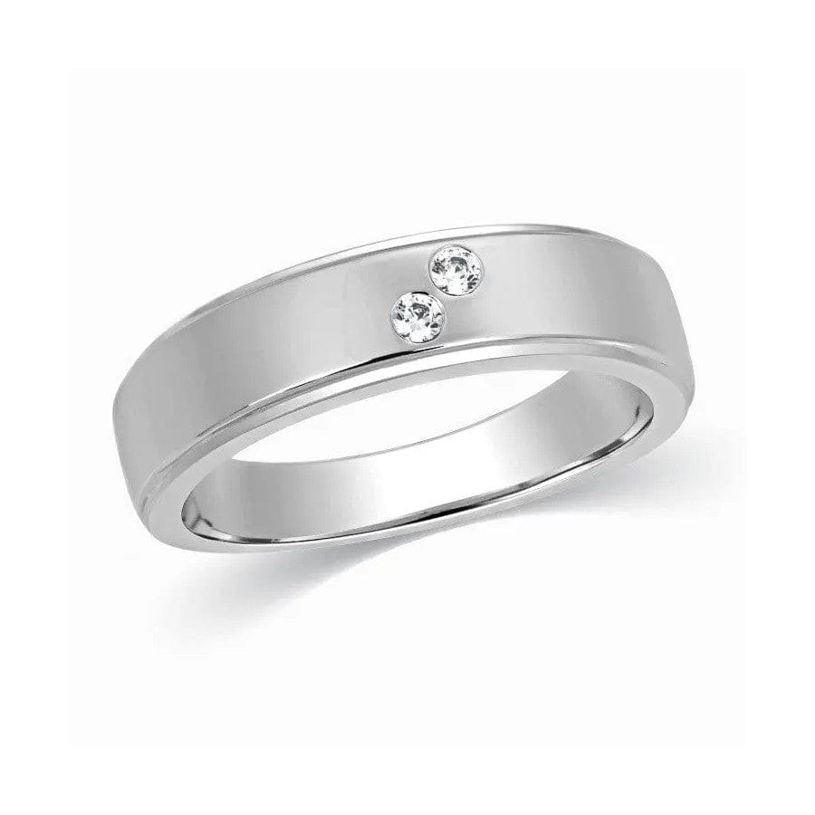 Jewelove™ Rings 2 Diamond Platinum Wedding Band for Men SJ PTO 261