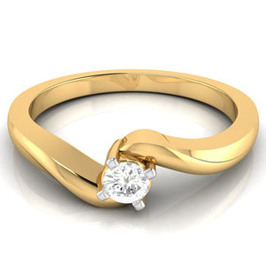 Jewelove™ Rings 20-Pointer 18K Yellow Gold Ring for Women with a Curve JL AU G 117Y-A