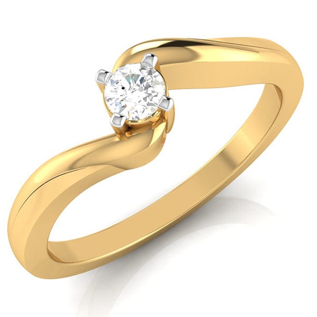 Jewelove™ Rings 20-Pointer 18K Yellow Gold Ring for Women with a Curve JL AU G 117Y-A