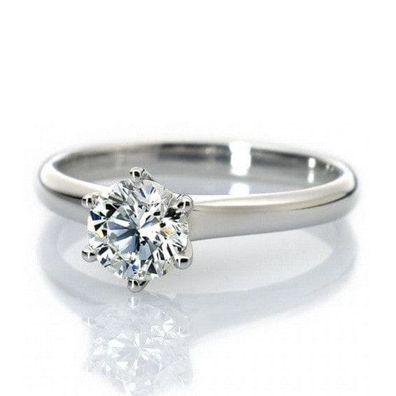 Jewelove™ Rings 20-Pointer Classic 6 Prong Solitaire Ring made in Platinum SKU 0012-A