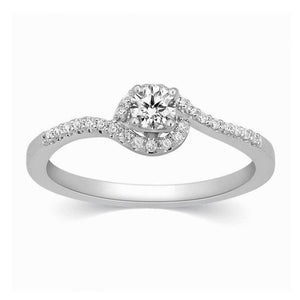 Jewelove™ Rings 20 Pointer Designer Curvy Solitaire Platinum Ring for Women JL PT 332