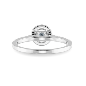 Jewelove™ Rings SI IJ / Women's Band only 20 Pointer Diamond Halo Shank Platinum Ring JL PT 1193-C