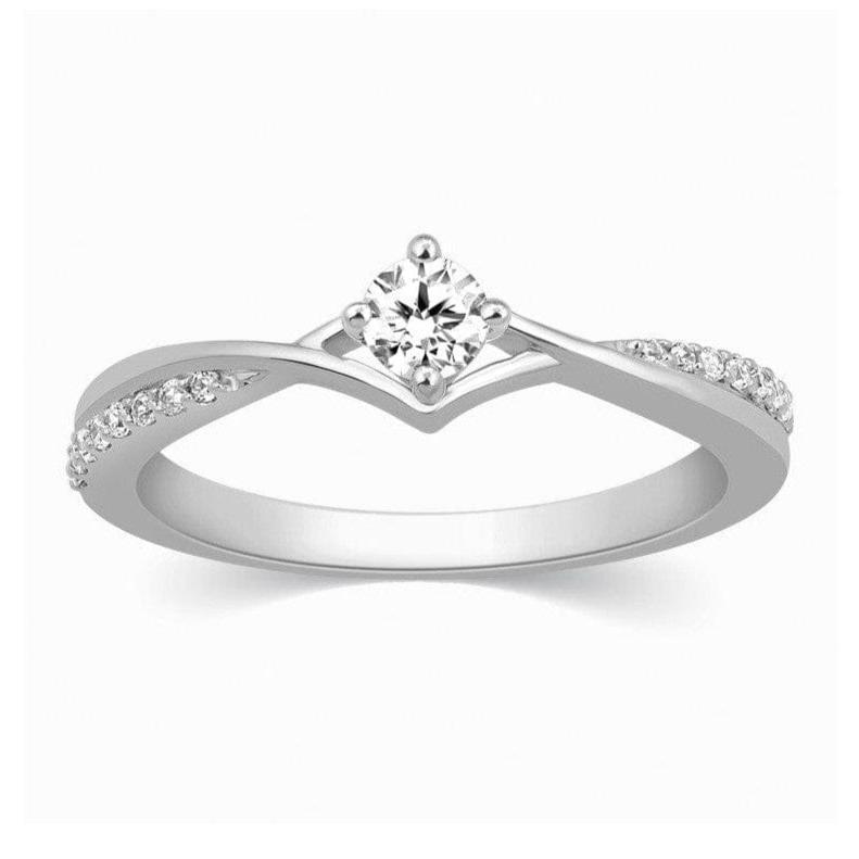 Jewelove™ Rings 20-Pointer Platinum Diamond Engagement Ring  JL PT 573-A