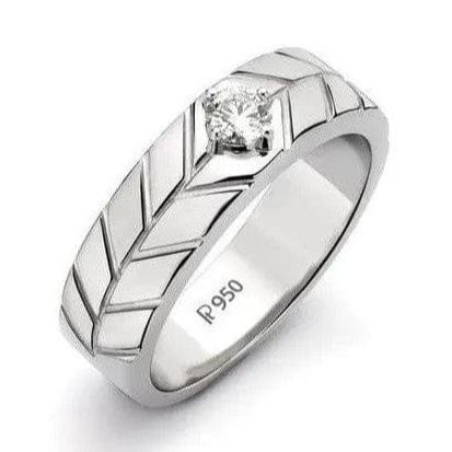 Jewelove™ Rings 20-Pointer Platinum Solitaire Ring for Men by Jewelove JL PT 505