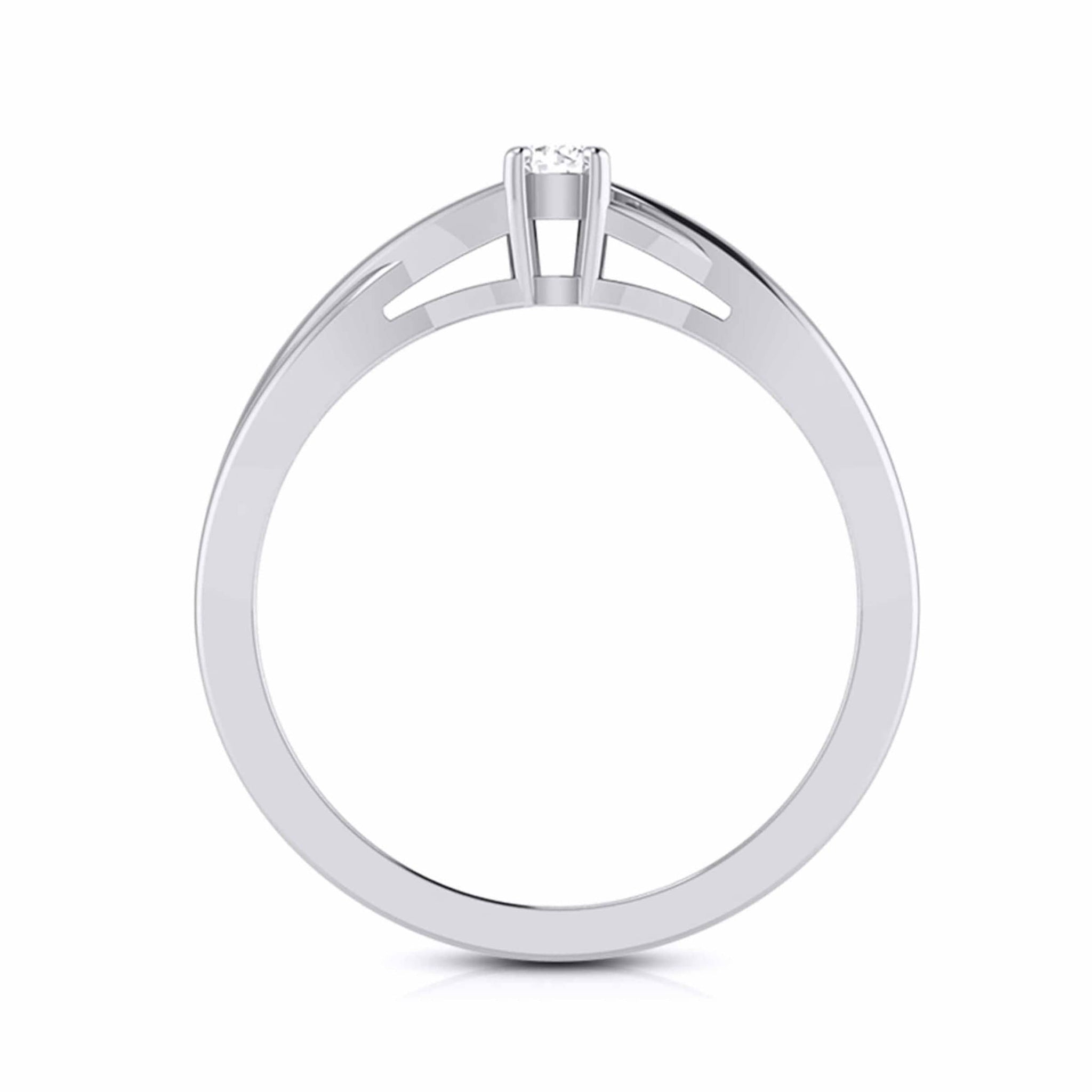 Jewelove™ Rings 20-Pointer Platinum Solitaire Ring - Shank with a Twist JL PT G 115-A