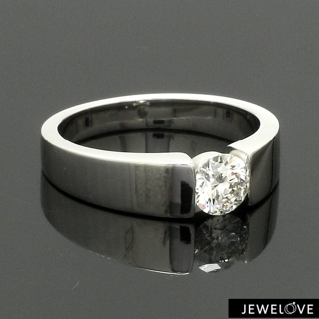 Jewelove™ Rings Women's Band only / VS J 20-Pointer Solitaire Platinum Engagement Ring JL PT 1389