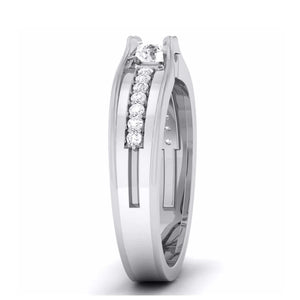 Jewelove™ Rings 25-Pointer Designer Platinum Ring for Men JL PT 5856