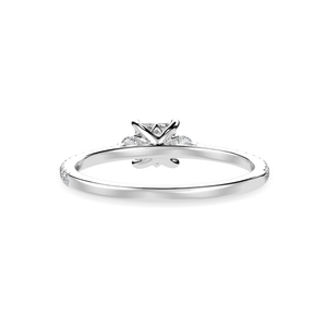 Jewelove™ Rings I VS / Women's Band only 25-Pointer Princess Cut Diamond Accents Shank Platinum Ring JL PT 1240-C