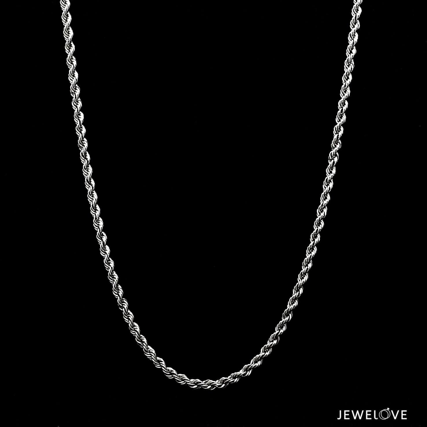 Jewelove™ Chains 2mm Cordell Platinum Rope Chain JL PT CH 903-E