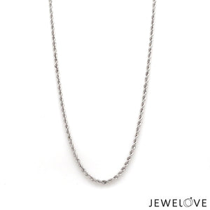 Jewelove™ Chains 2mm Cordell Platinum Rope Chain JL PT CH 903-E