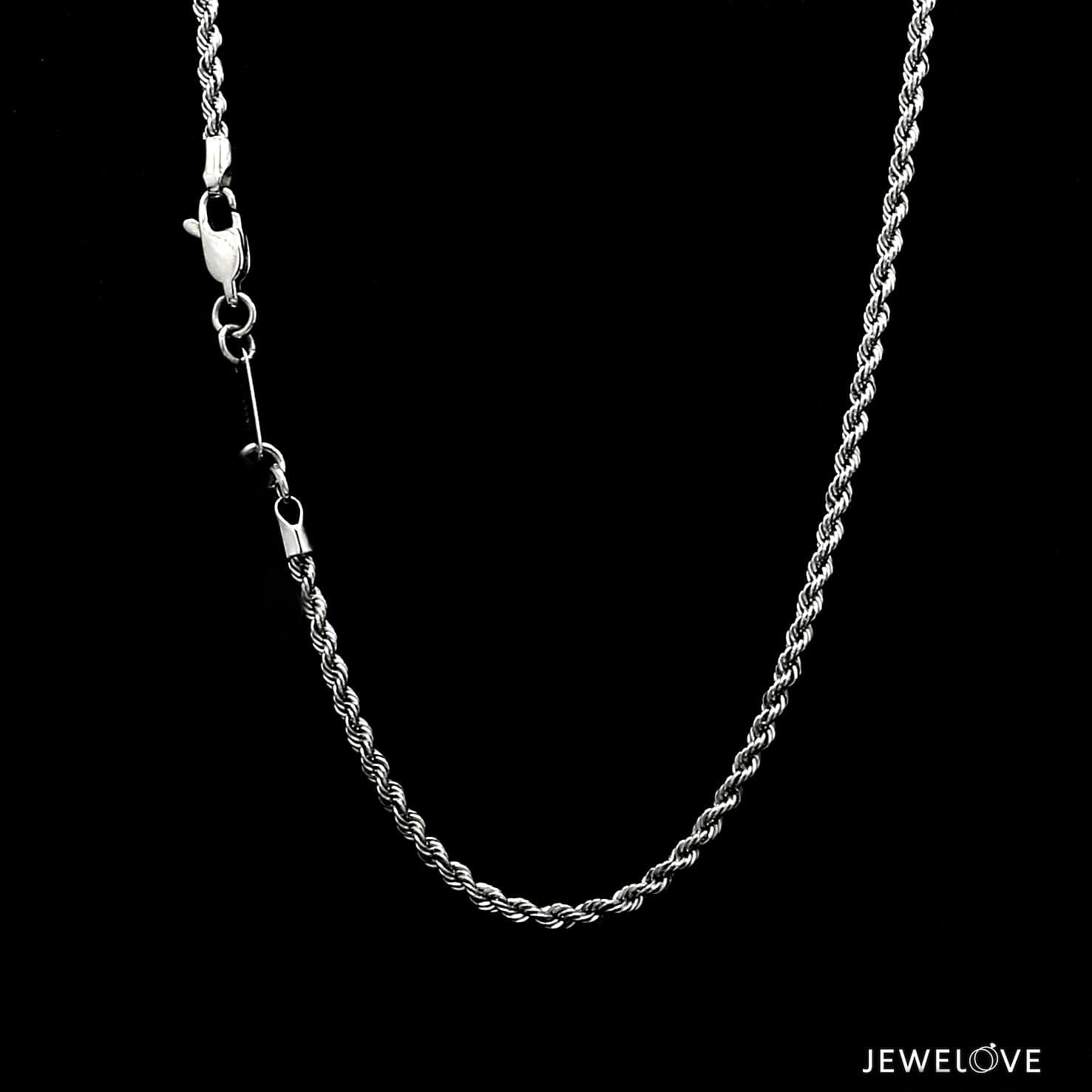 Jewelove™ Chains 2mm Cordell Platinum Rope Chain JL PT CH 903-E