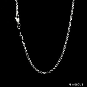 Jewelove™ Chains 2mm Cordell Platinum Rope Chain JL PT CH 903-E