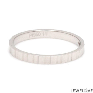 Jewelove™ Rings Women's Band only 2mm Designer Japanese Platinum Hi-Polish Women's Ring JL PT 1345