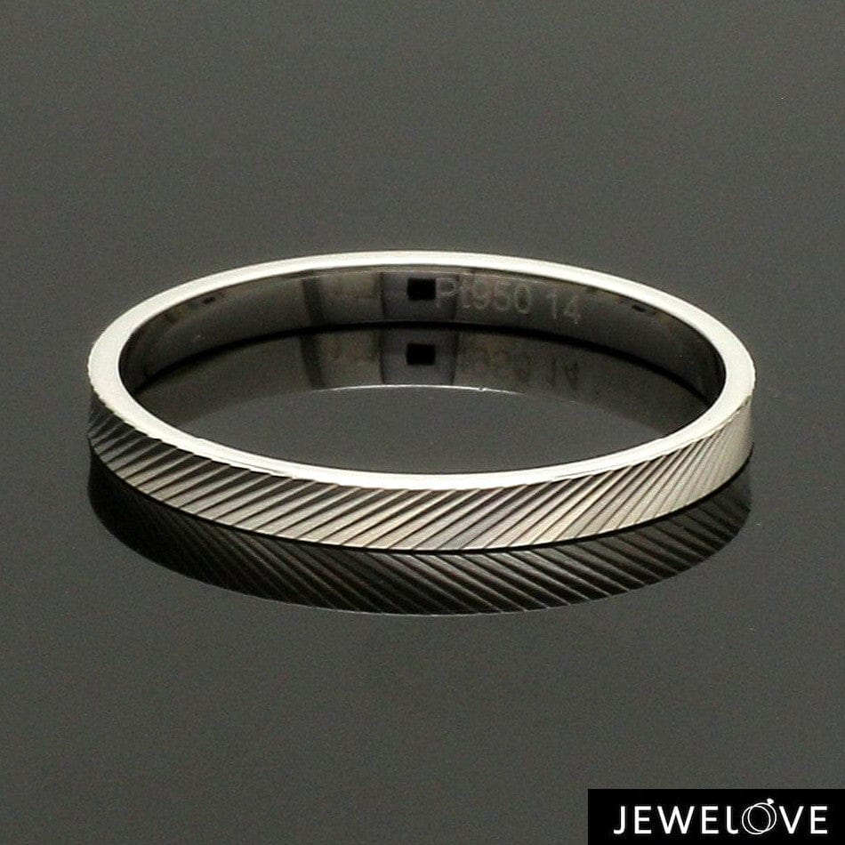 Jewelove™ Rings Women's Band only 2mm Designer Japanese Platinum Ring for Women JL PT 1336