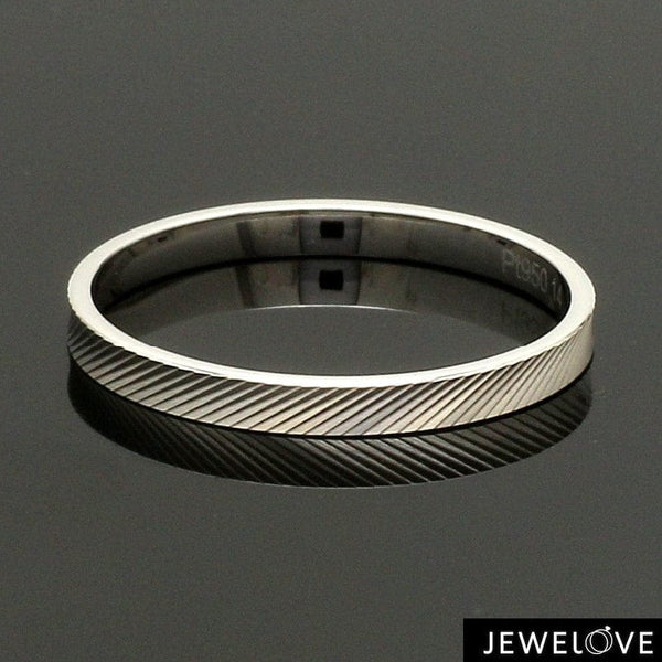 Jewelove™ Rings Women's Band only 2mm Designer Japanese Platinum Ring for Women JL PT 1336