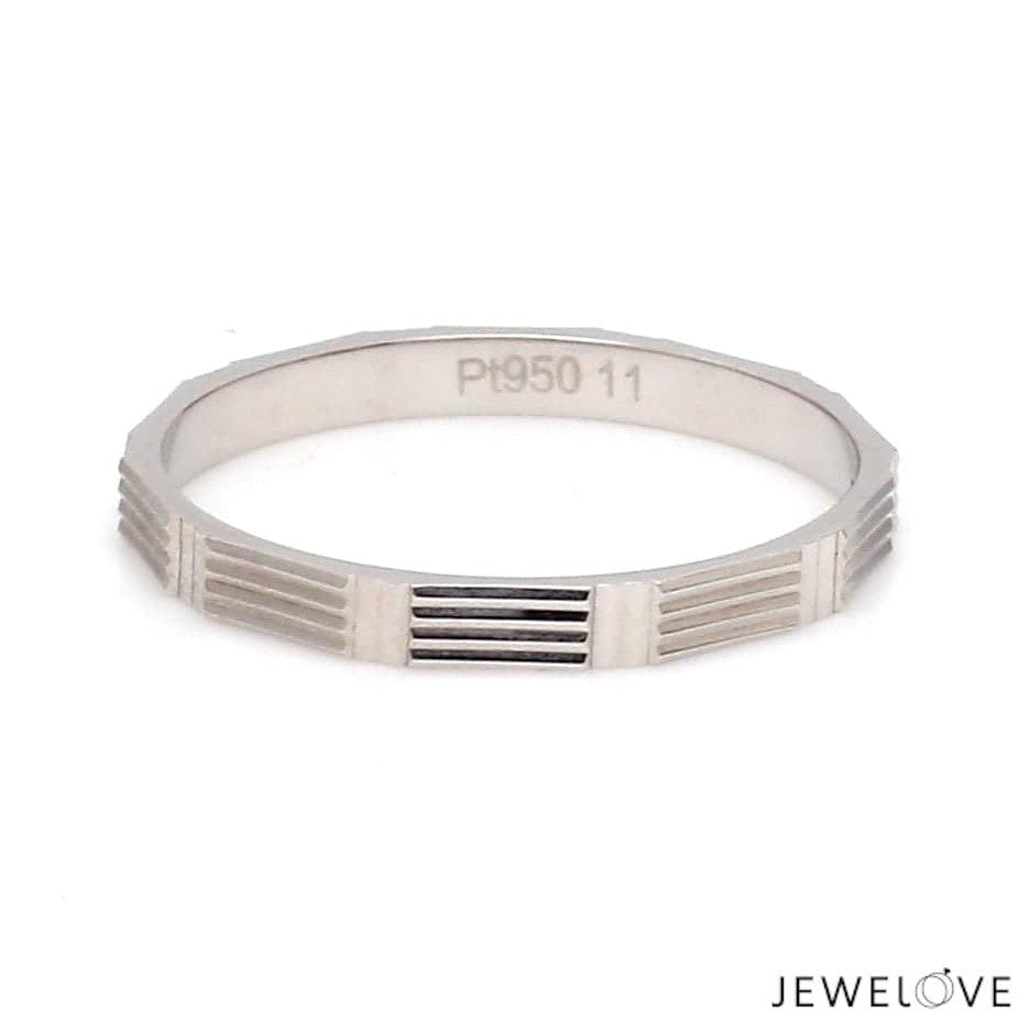 Jewelove™ Rings Women's Band only 2mm Designer Japanese Platinum Women's Ring JL PT 1337