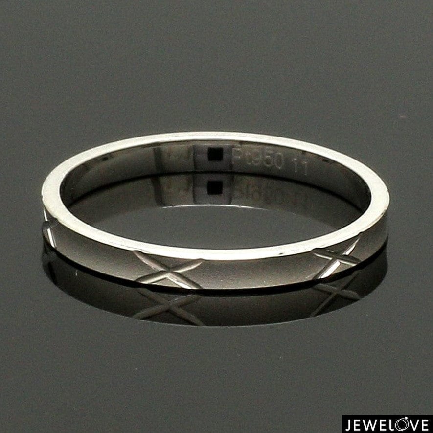 Jewelove™ Rings Women's Band only 2mm Designer Japanese Platinum Women's Ring JL PT 1344