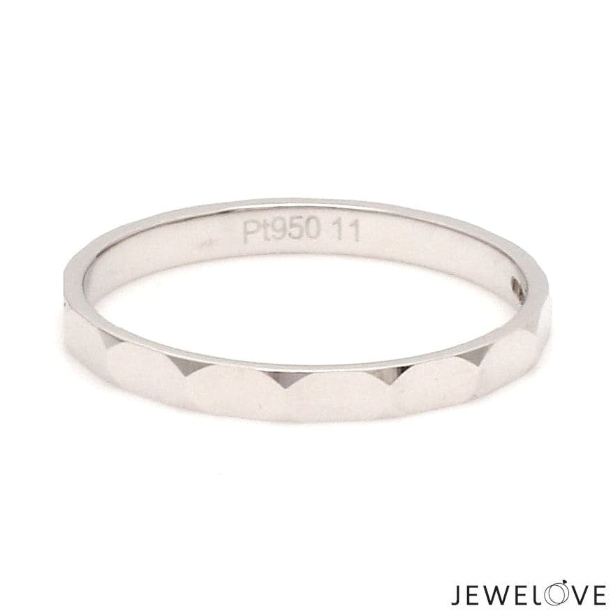 Jewelove™ Rings Women's Band only 2mm Designer Japanese Platinum Women's Ring JL PT 1346