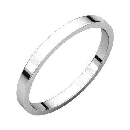 Jewelove™ Rings 2mm Flat Platinum Wedding Ring SJ PTO 222-Flat