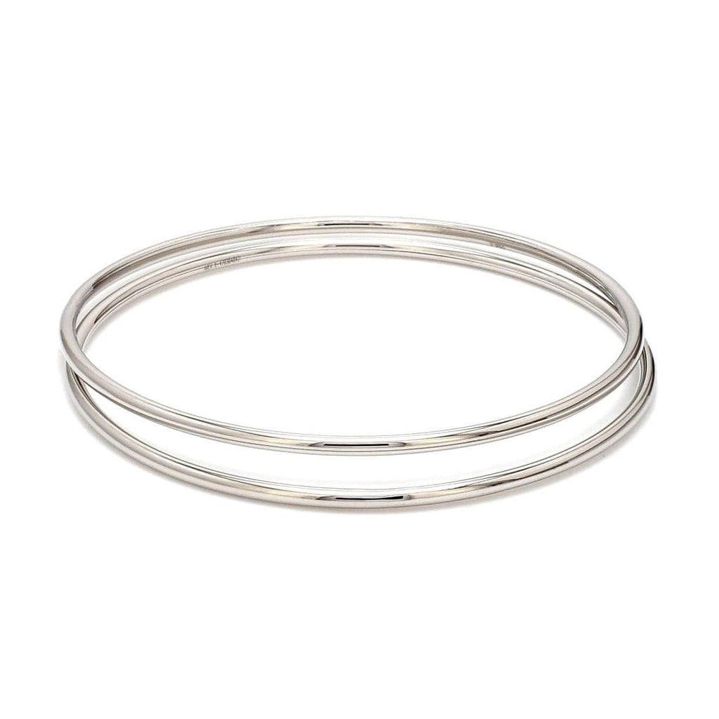 Jewelove™ Bangles & Bracelets 2mm Hollow Lightweight Platinum Bangles for Women JL PTB 1101