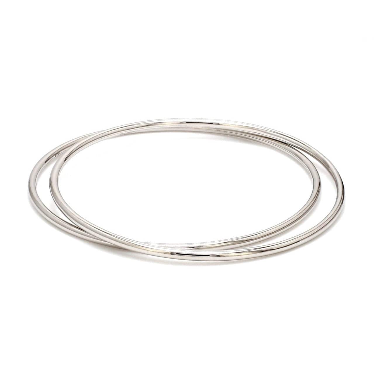 Jewelove™ Bangles & Bracelets 2mm Hollow Lightweight Platinum Bangles for Women JL PTB 1101