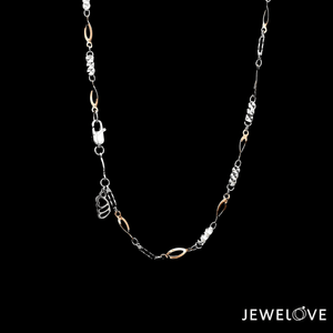 Jewelove™ Chains 16 inches 2mm Japanese Designer Platinum Rose Gold Chain for Women JL PT CH 1265