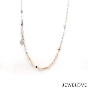 Jewelove™ Chains 15 inches 2mm Japanese Platinum Rose Gold Fantasy Chain for Women JL PT CH 1213R