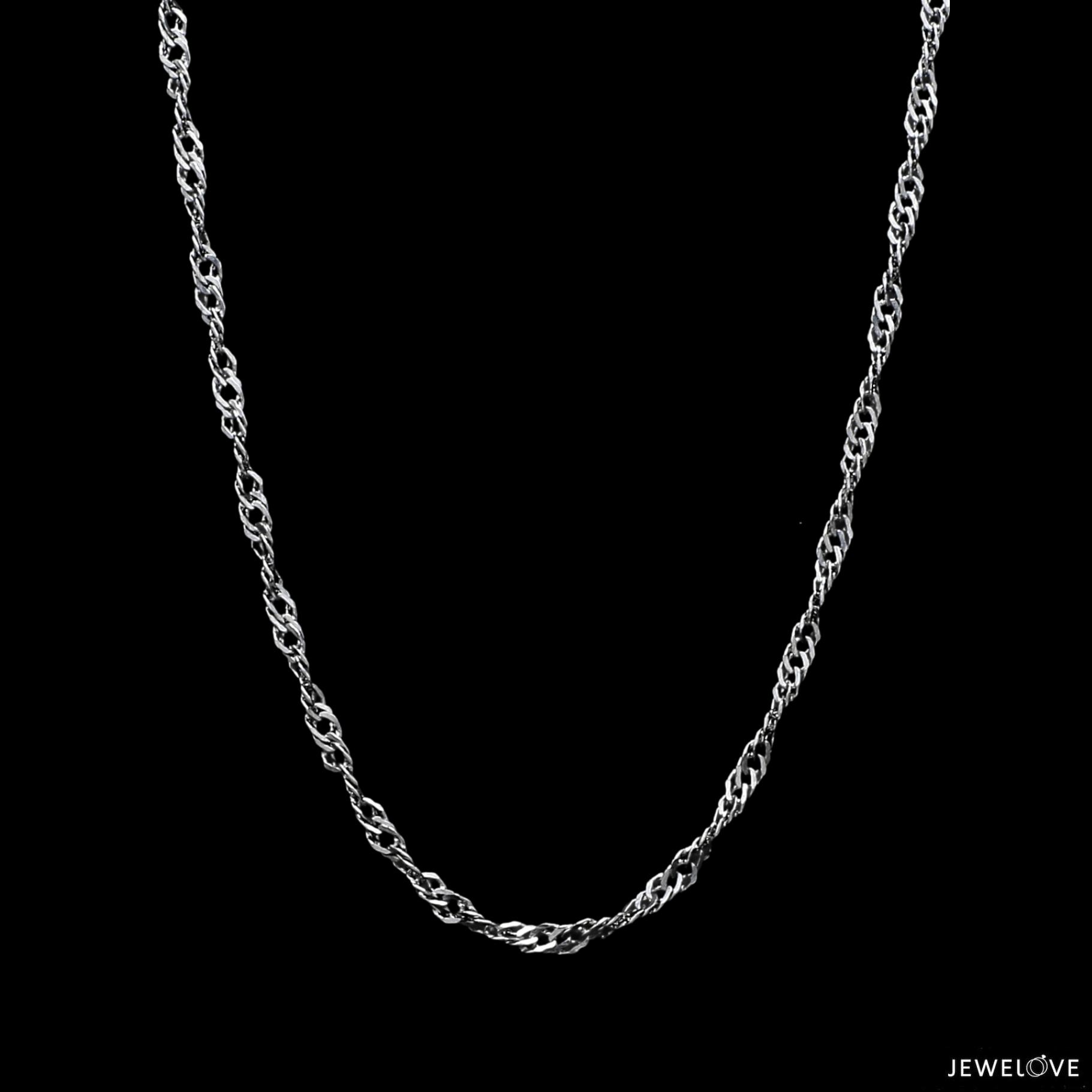 Jewelove™ Chains 2mm Japanese Platinum Singapore Chain for Women JL PT CH 1221