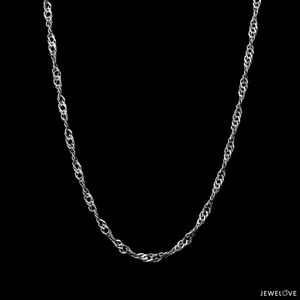 Jewelove™ Chains 2mm Japanese Platinum Singapore Chain for Women JL PT CH 1221