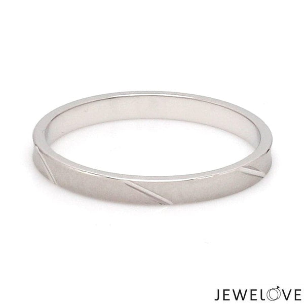 Jewelove™ Rings Women's Band only 2mm Japanese Platinum Women's Ring with Matte Finish JL PT 1334