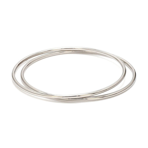 2mm Hollow Lightweight Platinum Bangles for Women JL PTB 1101