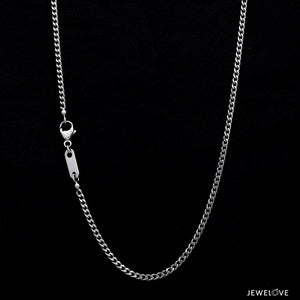 Jewelove™ Chains 2mm Platinum Curb Chain Uni-sex JL PT CH 982-A