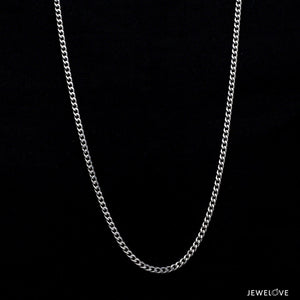 Jewelove™ Chains 2mm Platinum Curb Chain Uni-sex JL PT CH 982-A