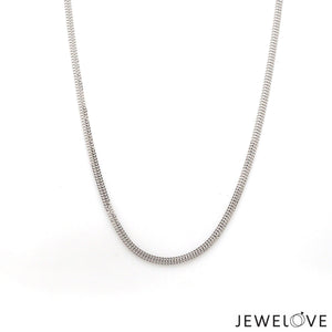 Jewelove™ Chains 2mm Platinum Flat Chain for Men JL PT CH 1297