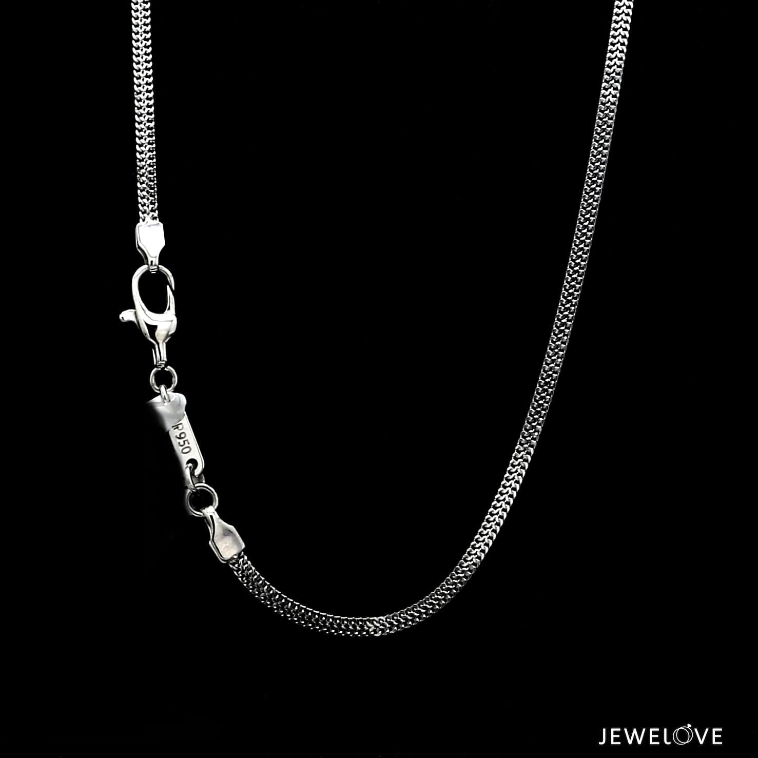 Jewelove™ Chains 2mm Platinum Flat Chain for Men JL PT CH 1297