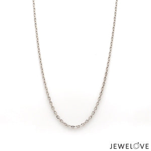 Jewelove™ Chains 2mm Platinum Japanese D/C Cable 0.45 Chain for Women JL PT CH 1218-B