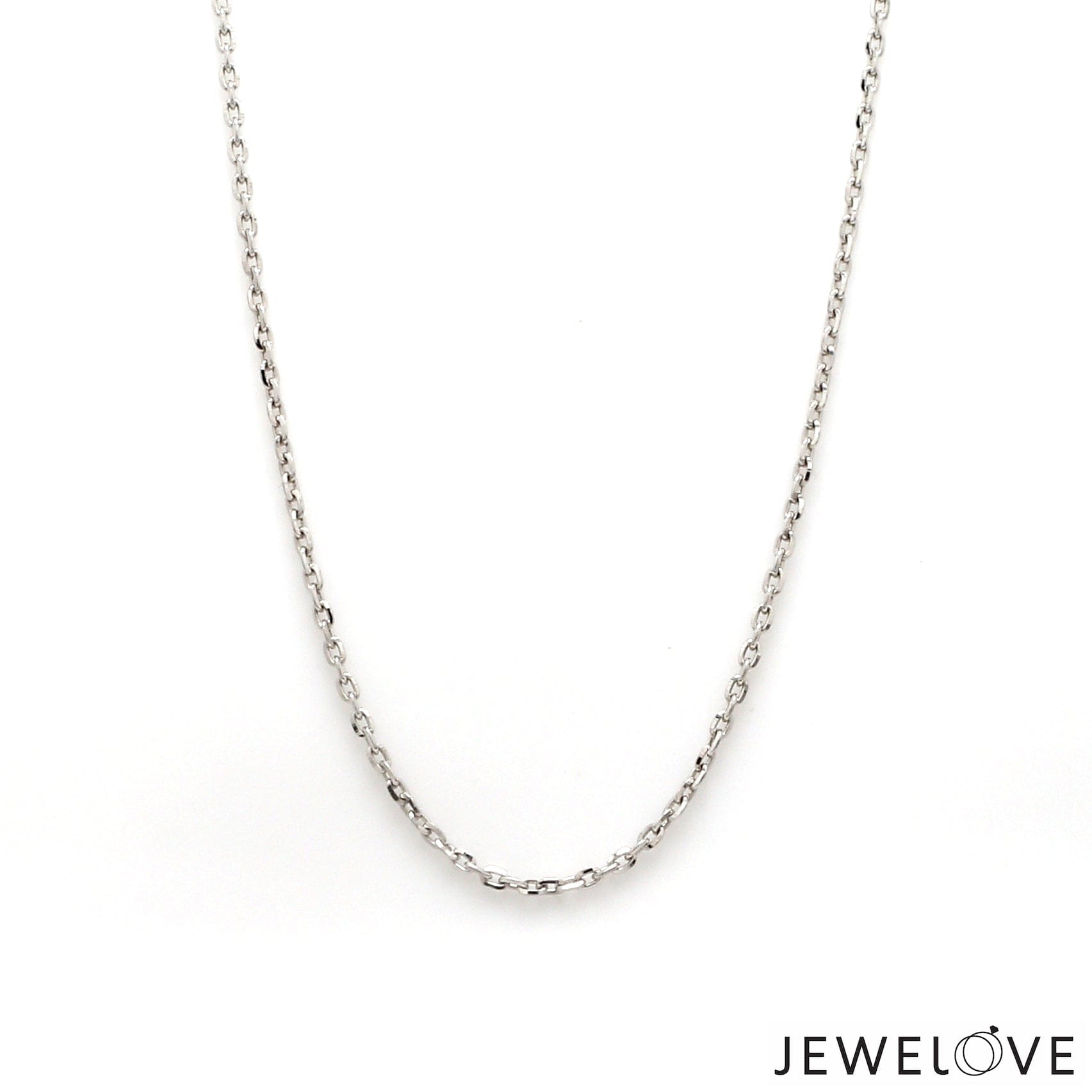 Jewelove™ Chains 2mm Platinum Japanese Shine Cut Cable Chain for Women JL PT CH 1254