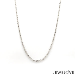 Jewelove™ Chains 2mm Platinum Japanese Shine Cut Cable Chain for Women JL PT CH 1254