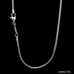 Jewelove™ Chains 2mm Platinum Round for Men Chain JL PT CH 1295