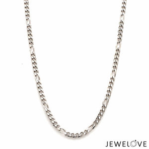 Jewelove™ Chains 3.25mm Platinum Figaro Chain for Men JL PT CH 1210