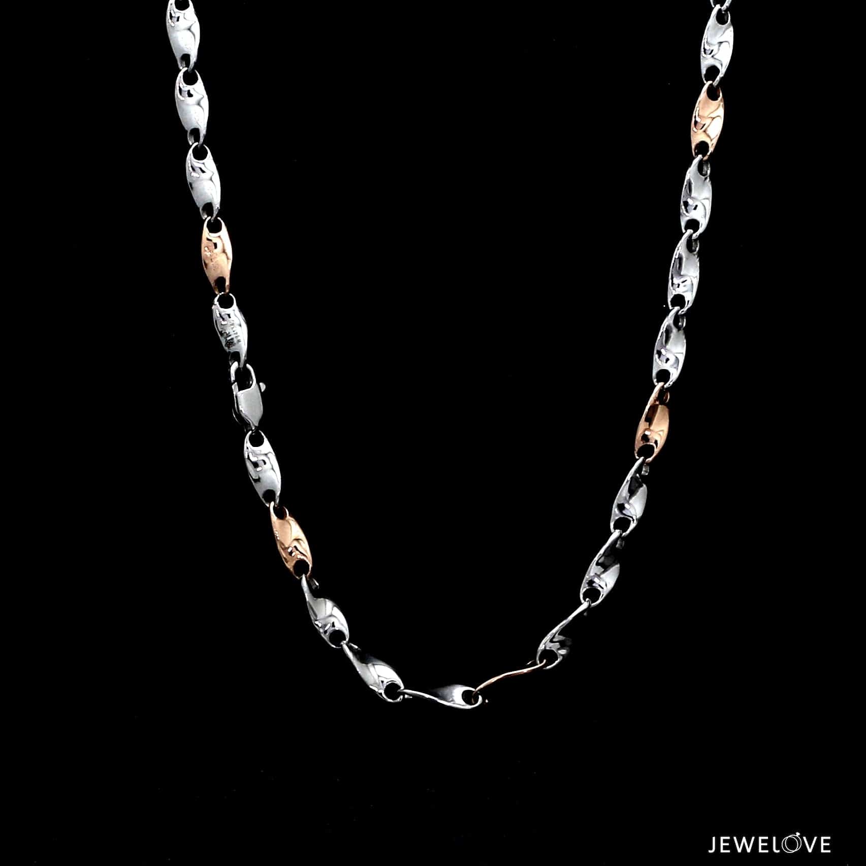 Jewelove™ Chains 3.25mm Platinum Rose Gold Chain for Men JL PT CH 1344